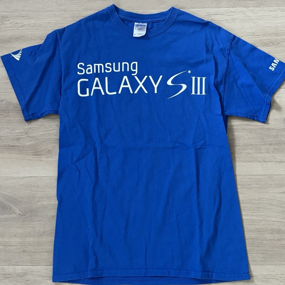 Samsung Galaxy‎ S III T-Shirt Mens M Blue Tee Slim Cell Phone